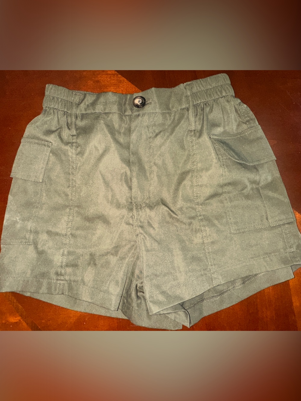 Women's Olive Green Utility Shorts